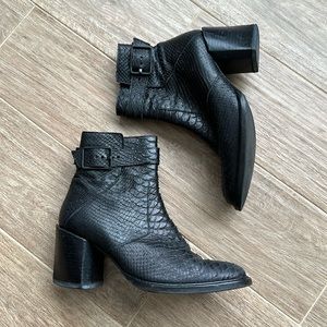 Helmut Lang Exotic Skin Leather Boots